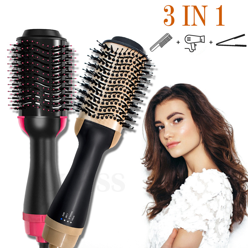 Blower multi function hair hot air comb negative ion modeling comb 2 in 1 blowing comb straightner
