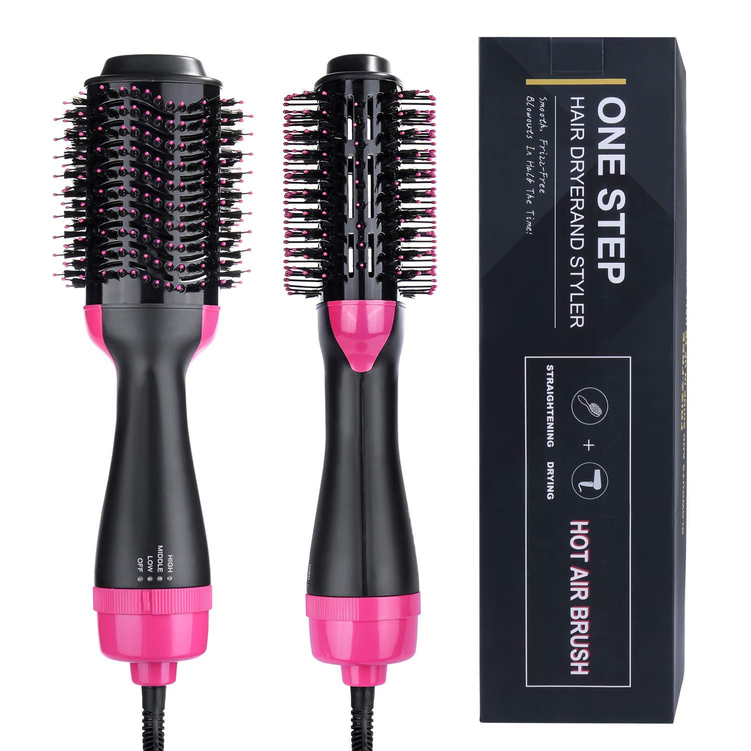Blower multi function hair hot air comb negative ion modeling comb 2 in 1 blowing comb straightner