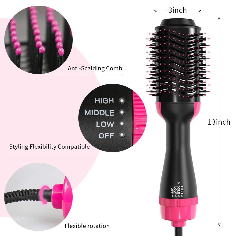 Blower multi function hair hot air comb negative ion modeling comb 2 in 1 blowing comb straightner