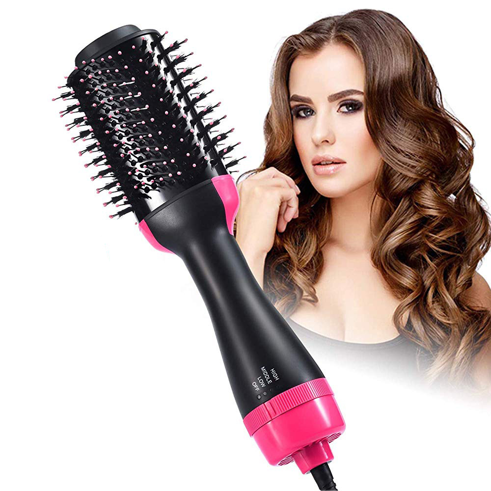Blower multi function hair hot air comb negative ion modeling comb 2 in 1 blowing comb straightner
