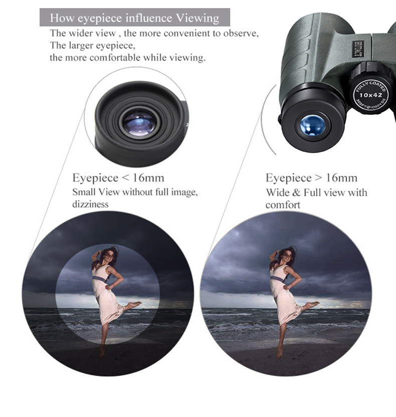 Binoculars 10X42 low light level night vision travel mobile phone camera telescope