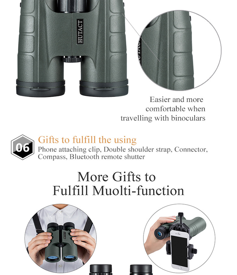 Binoculars 10X42 low light level night vision travel mobile phone camera telescope