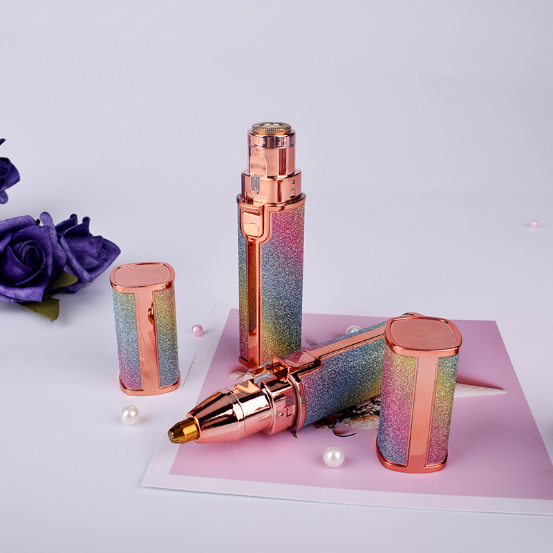 New electric eyebrow trimmer USB charging lipstick lady shaver 2 in 1 electric eyebrow trimmer