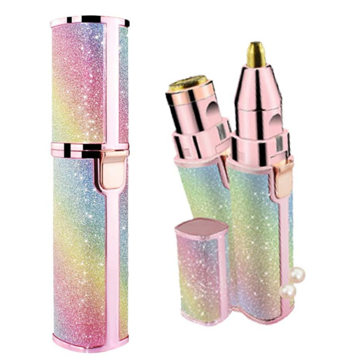 New electric eyebrow trimmer USB charging lipstick lady shaver 2 in 1 electric eyebrow trimmer