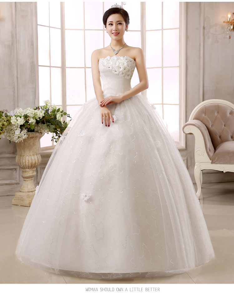 Wedding dress 2021 bridal flower lace bandage