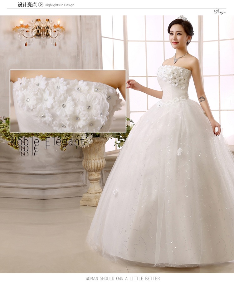 Wedding dress 2021 bridal flower lace bandage