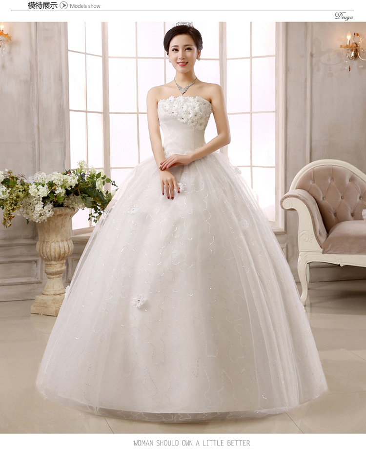 Wedding dress 2021 bridal flower lace bandage