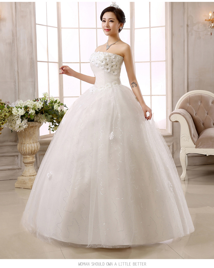 Wedding dress 2021 bridal flower lace bandage