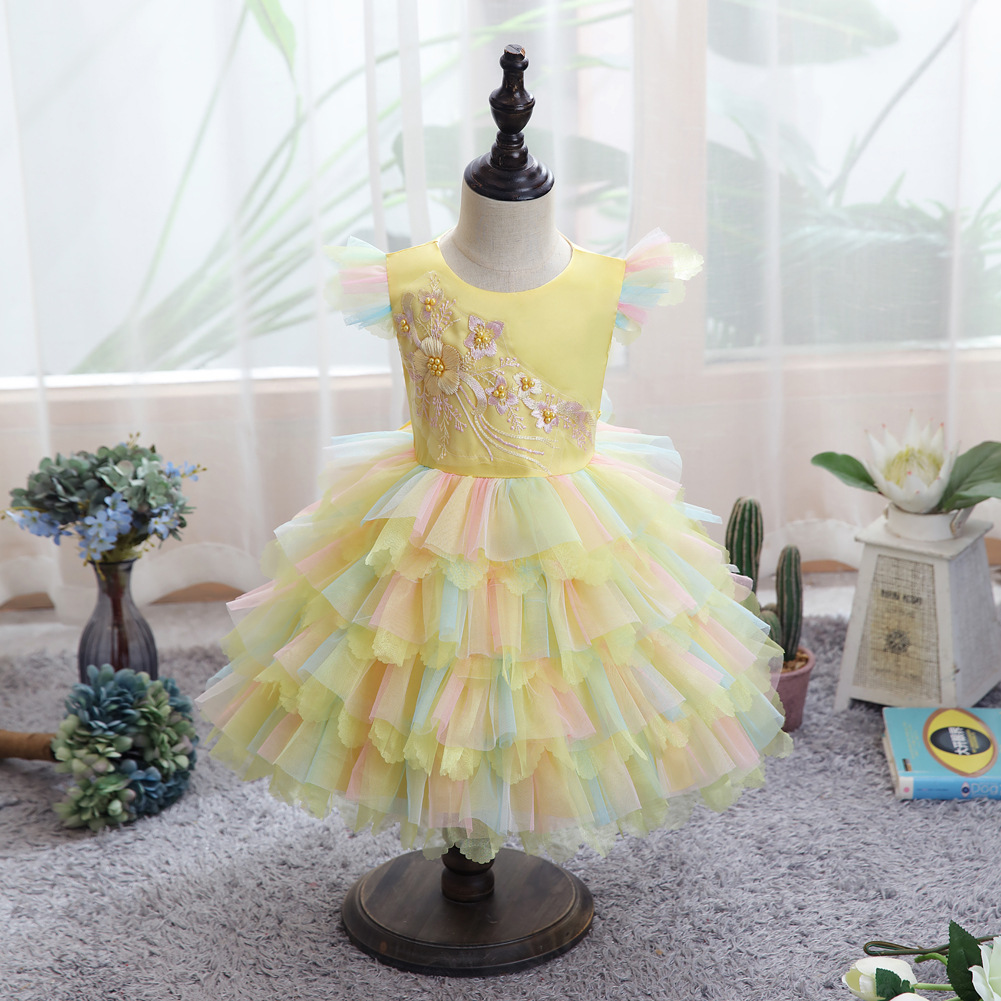 New baby fluffy dress good gift for 0-4 year girls