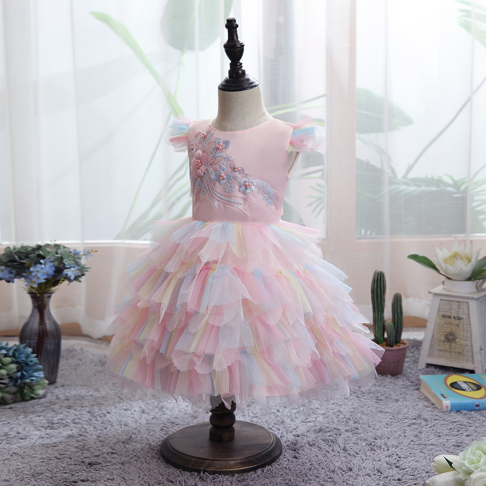 New baby fluffy dress good gift for 0-4 year girls