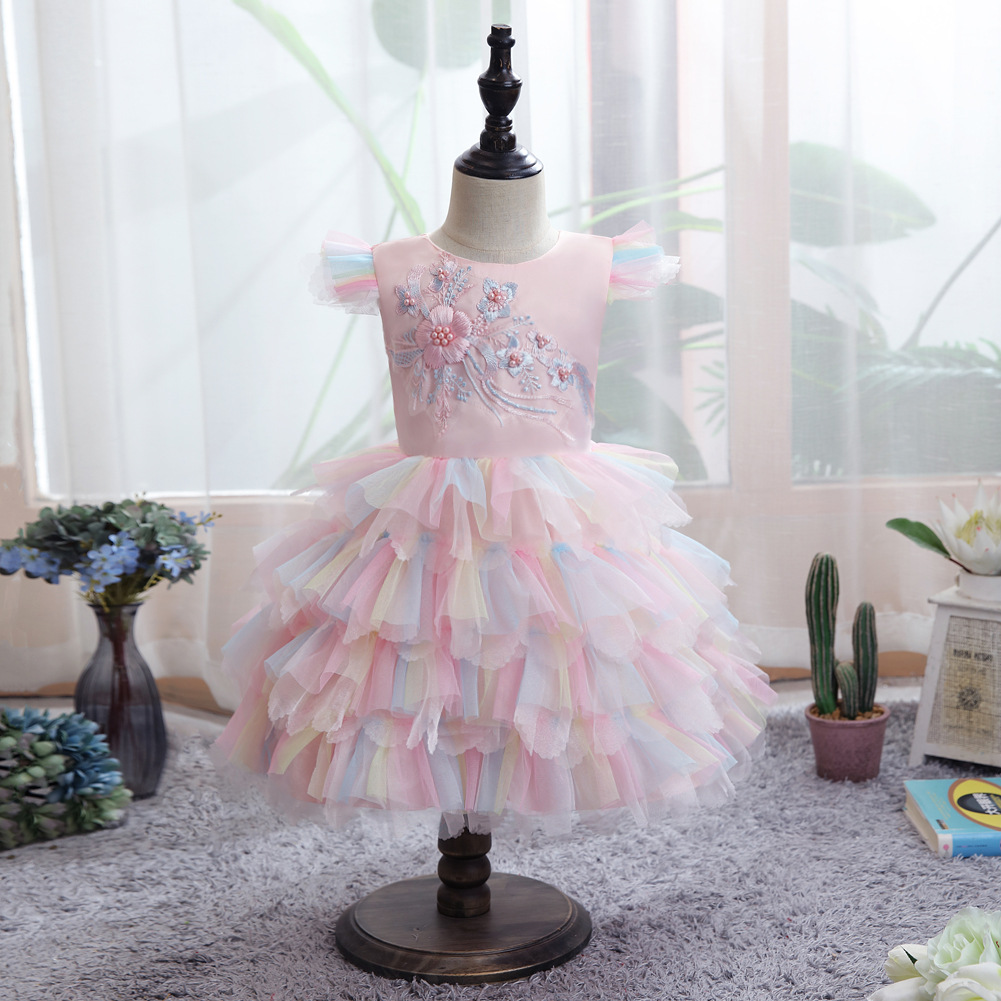 New baby fluffy dress good gift for 0-4 year girls