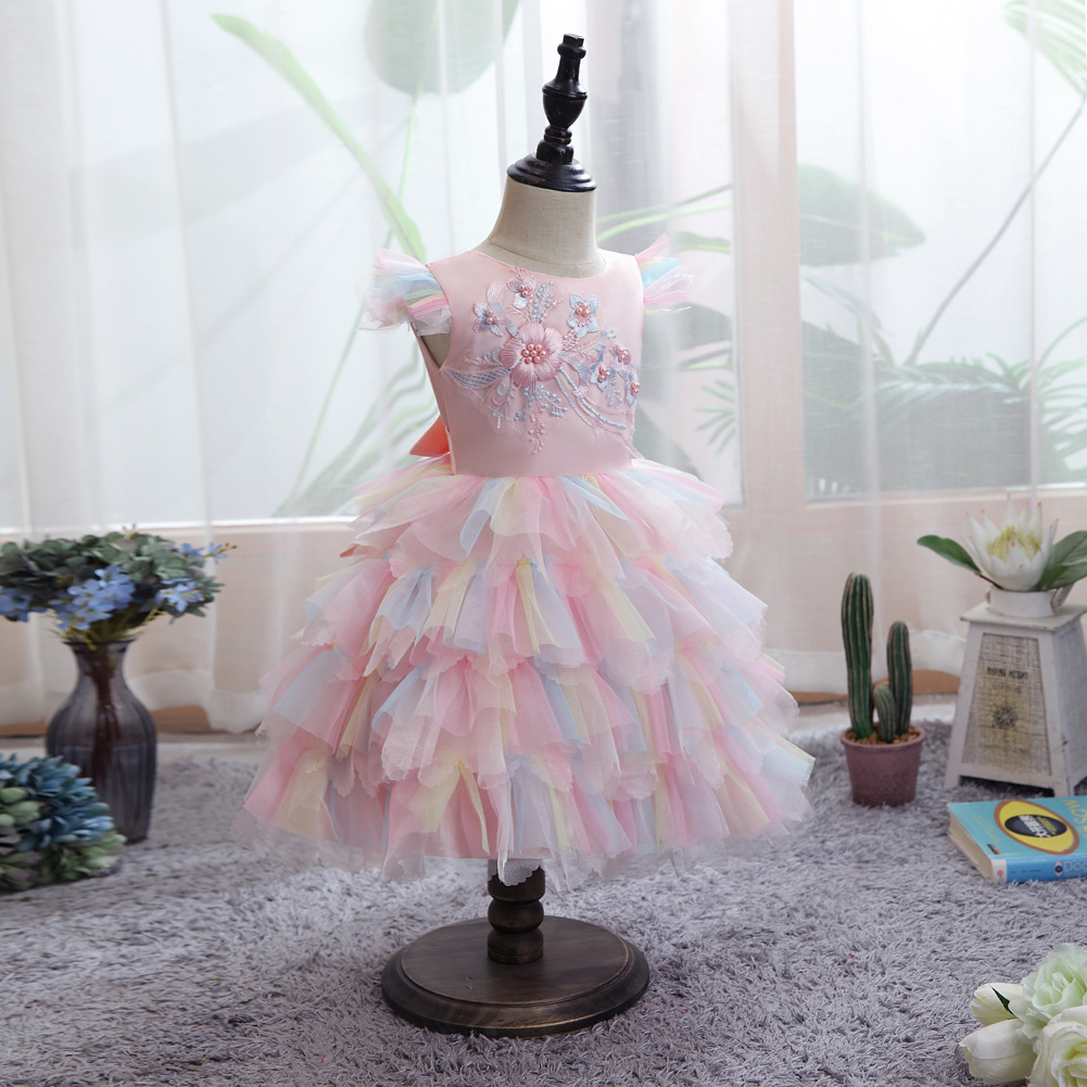 New baby fluffy dress good gift for 0-4 year girls