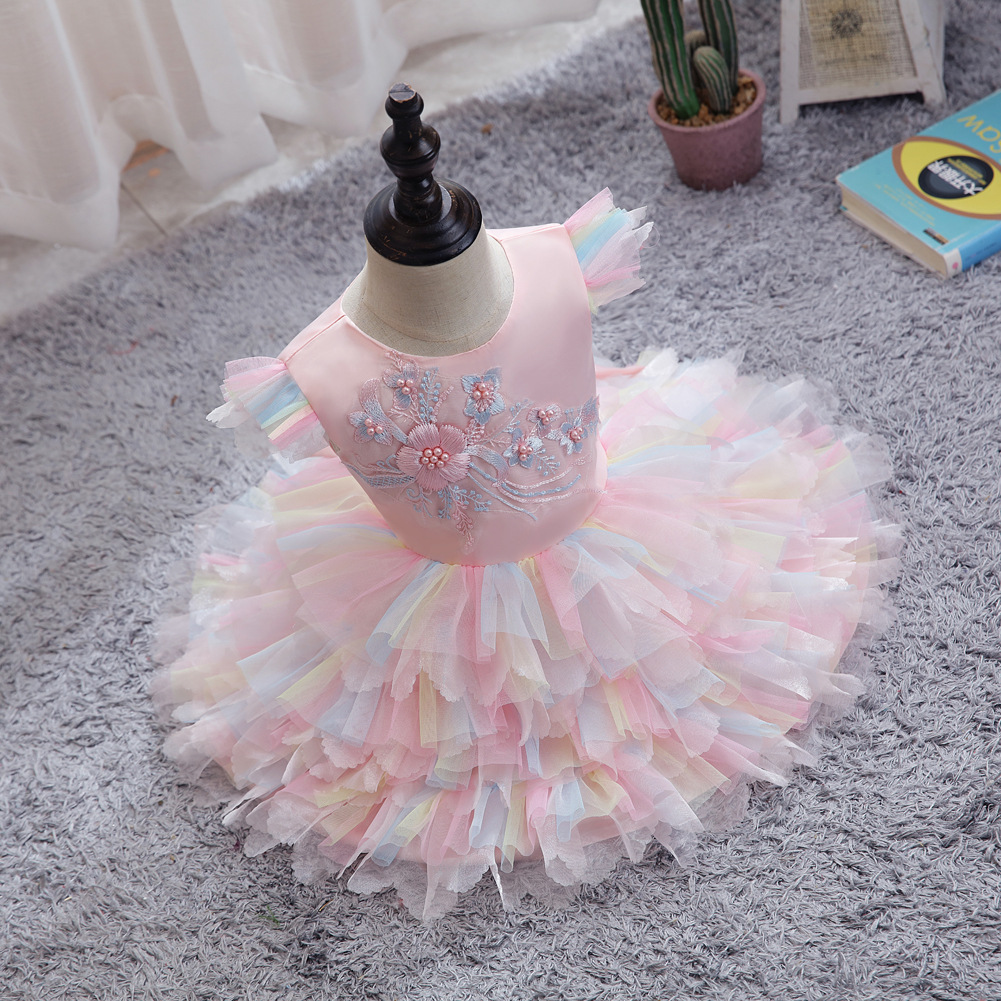 New baby fluffy dress good gift for 0-4 year girls