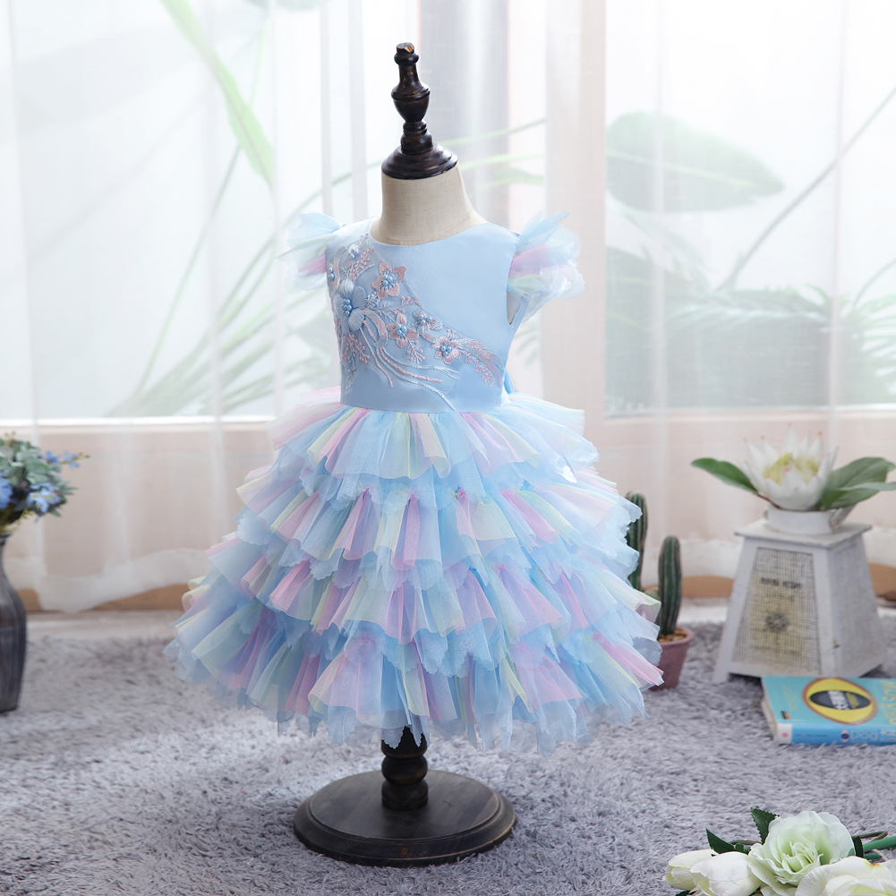 New baby fluffy dress good gift for 0-4 year girls