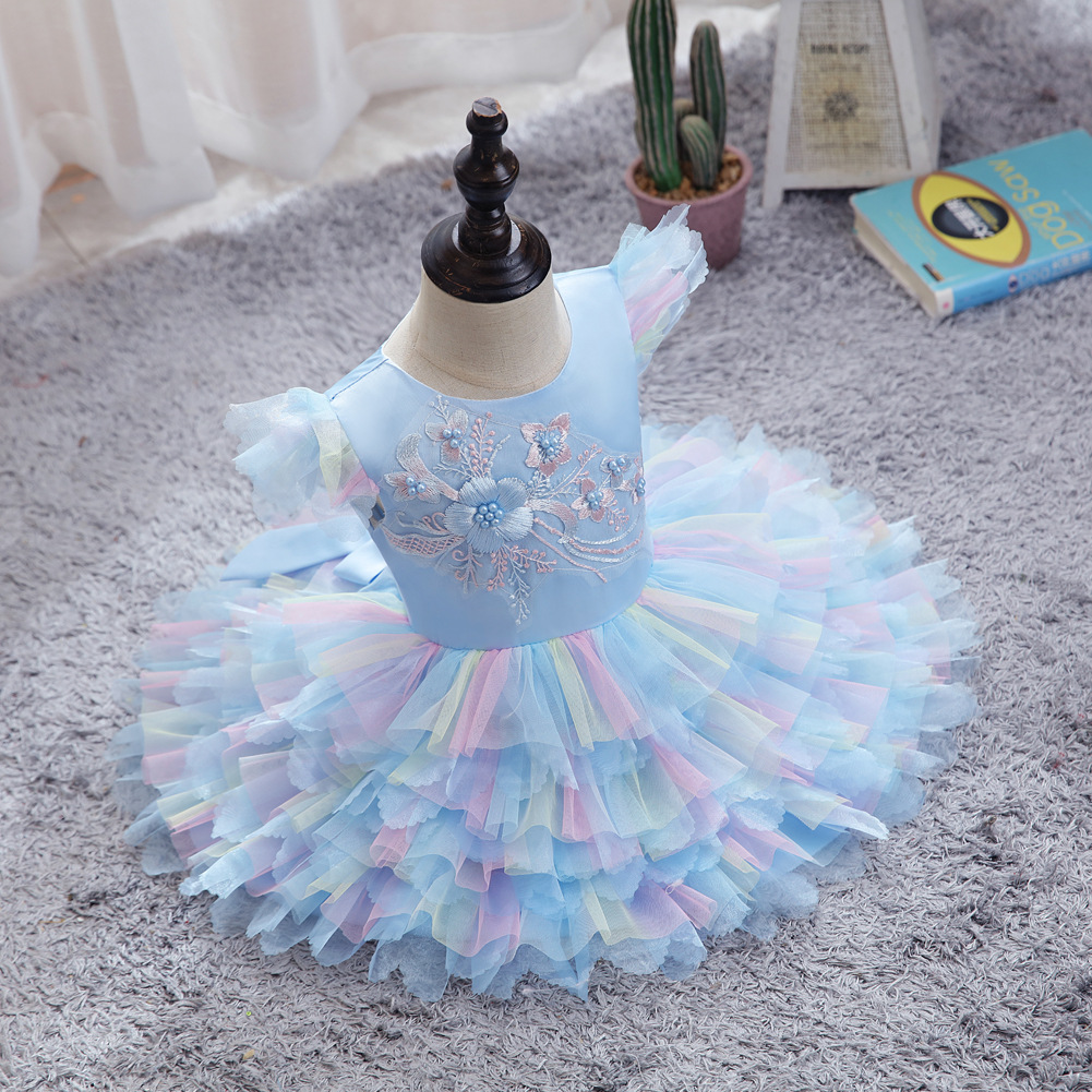 New baby fluffy dress good gift for 0-4 year girls