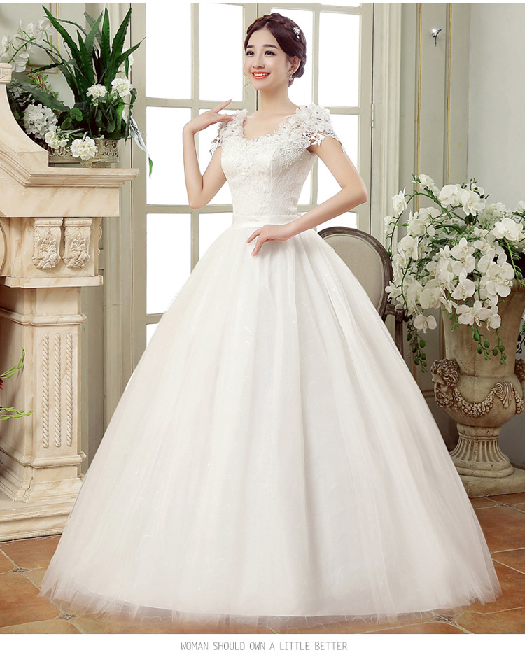 2021 spring new large size wedding dress slim and shoulder to shoulder