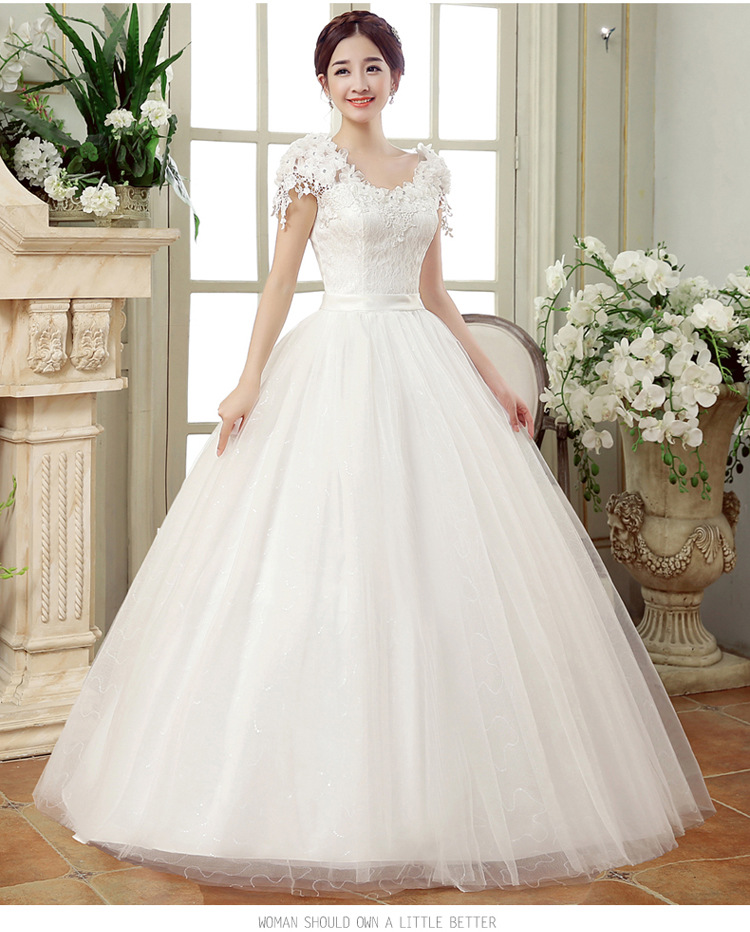 2021 spring new large size wedding dress slim and shoulder to shoulder