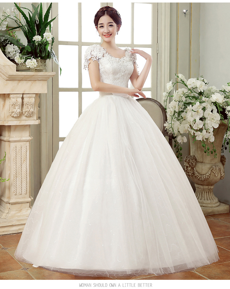 2021 spring new large size wedding dress slim and shoulder to shoulder