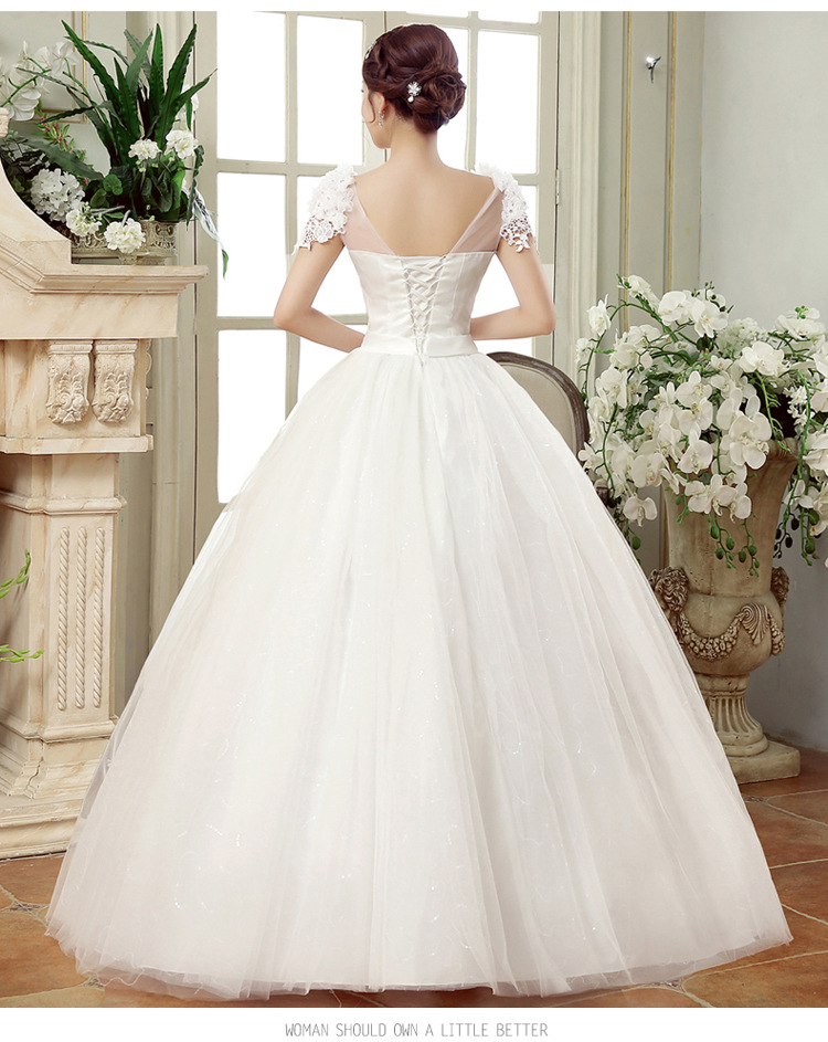 2021 spring new large size wedding dress slim and shoulder to shoulder