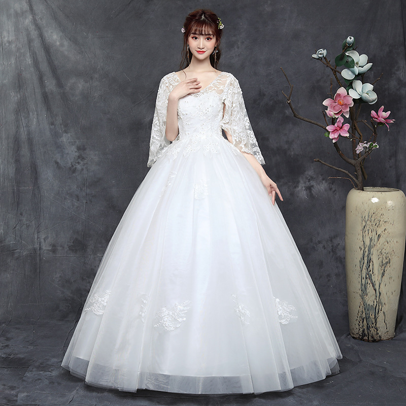 2021 spring and summer new large size female wedding dress