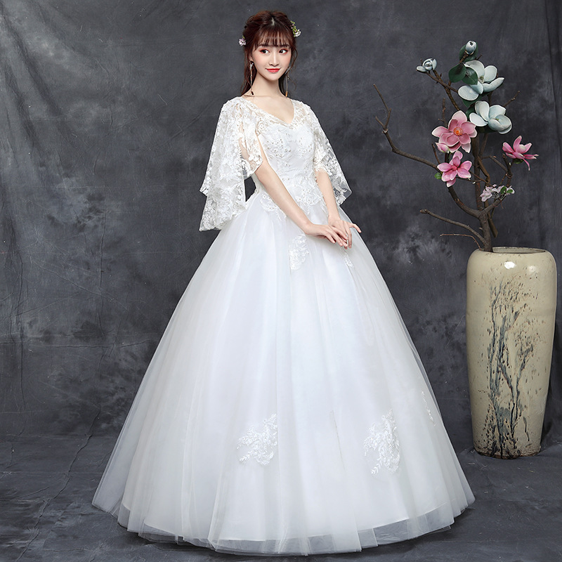 2021 spring and summer new large size female wedding dress