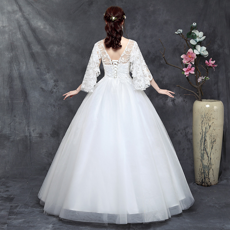 2021 spring and summer new large size female wedding dress