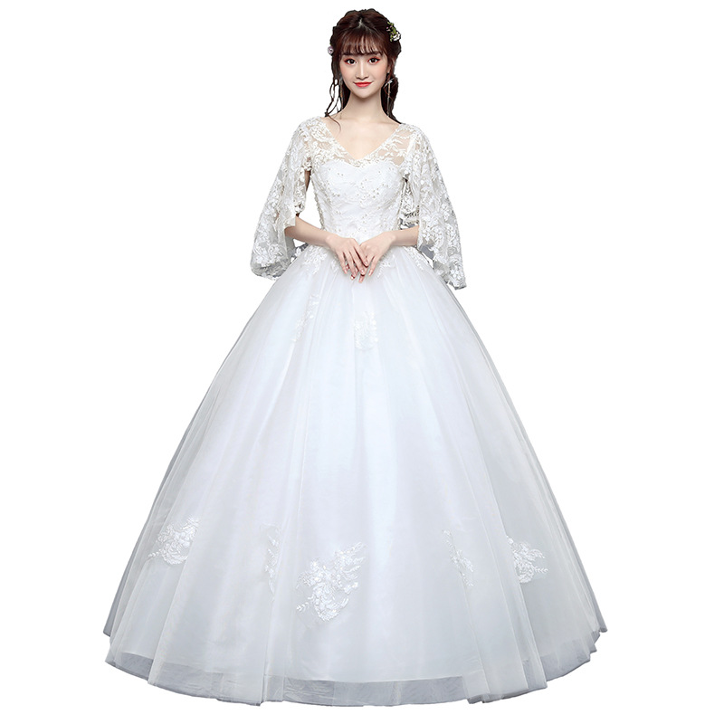 2021 spring and summer new large size female wedding dress