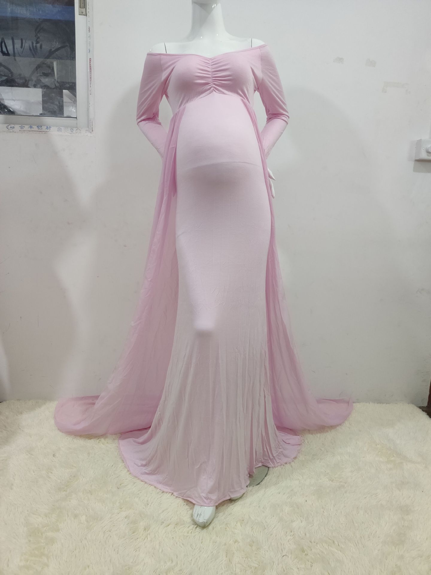 2021 Women's photography photo dress with floor sweeping long skirt for pregnant women