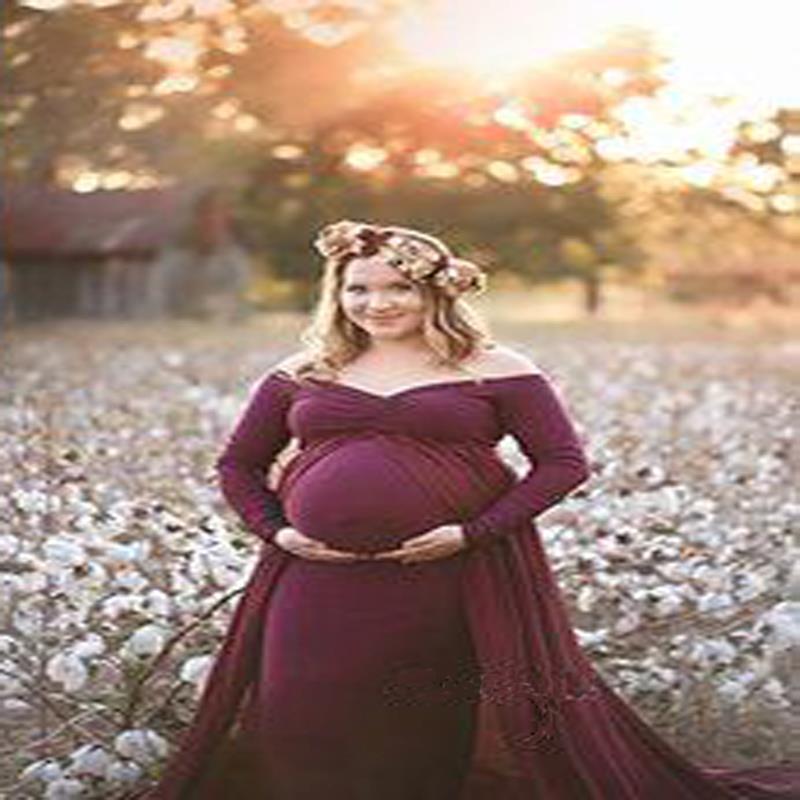 2021 Women's photography photo dress with floor sweeping long skirt for pregnant women