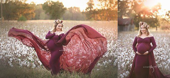 2021 Women's photography photo dress with floor sweeping long skirt for pregnant women