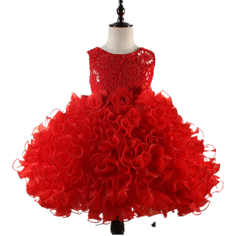 children's pompous skirt girl princess skirt girl dance performance dress small host wedding dress