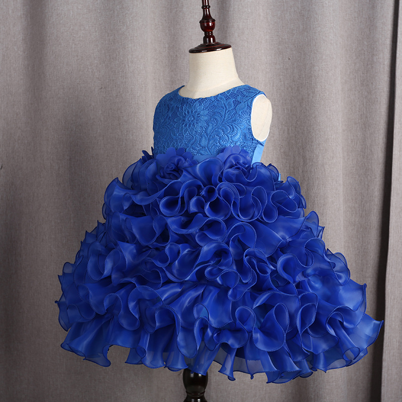 children's pompous skirt girl princess skirt girl dance performance dress small host wedding dress