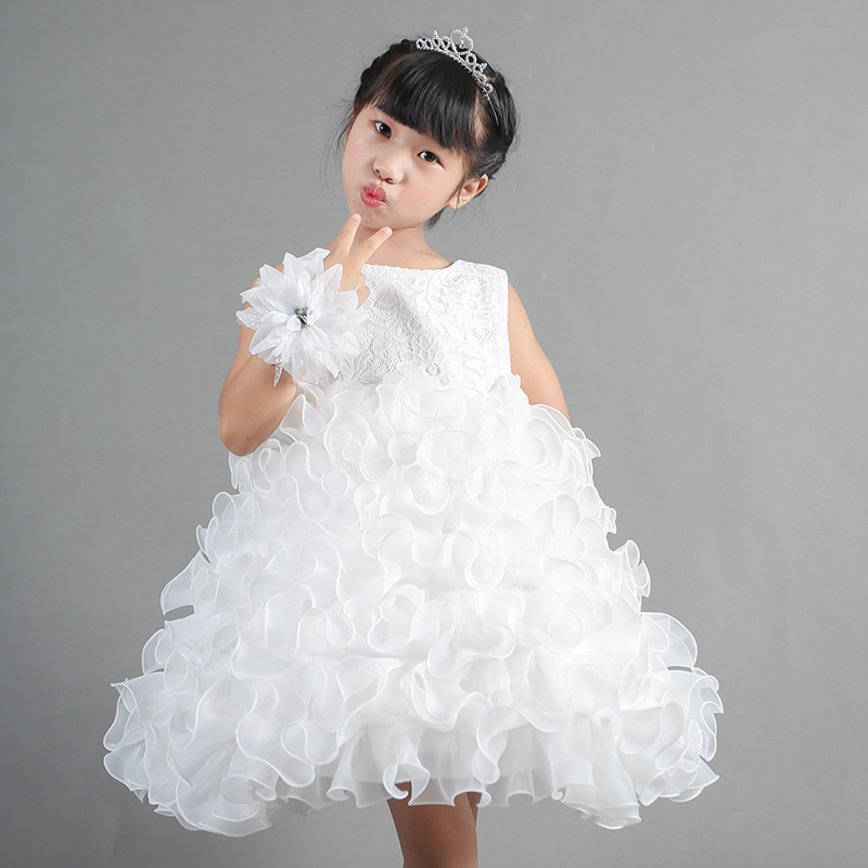 children's pompous skirt girl princess skirt girl dance performance dress small host wedding dress