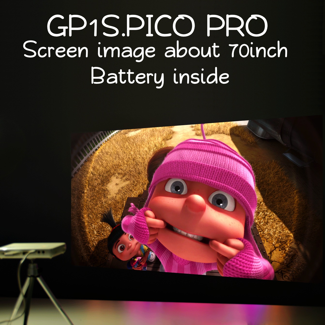 Gp1sup micro projector Android 4.4os MSTAR V56 + AMLOGIC S805 dual chip