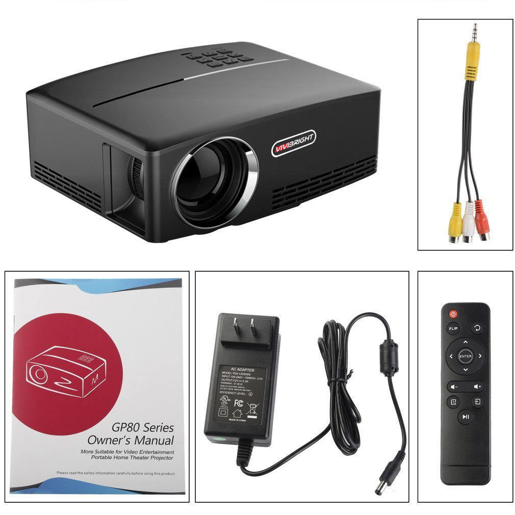 GP80 portable miniature household LED projector