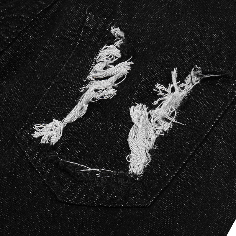 2021 High waist pierced jeans women's fashion flared pants