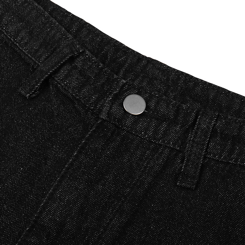 2021 High waist pierced jeans women's fashion flared pants