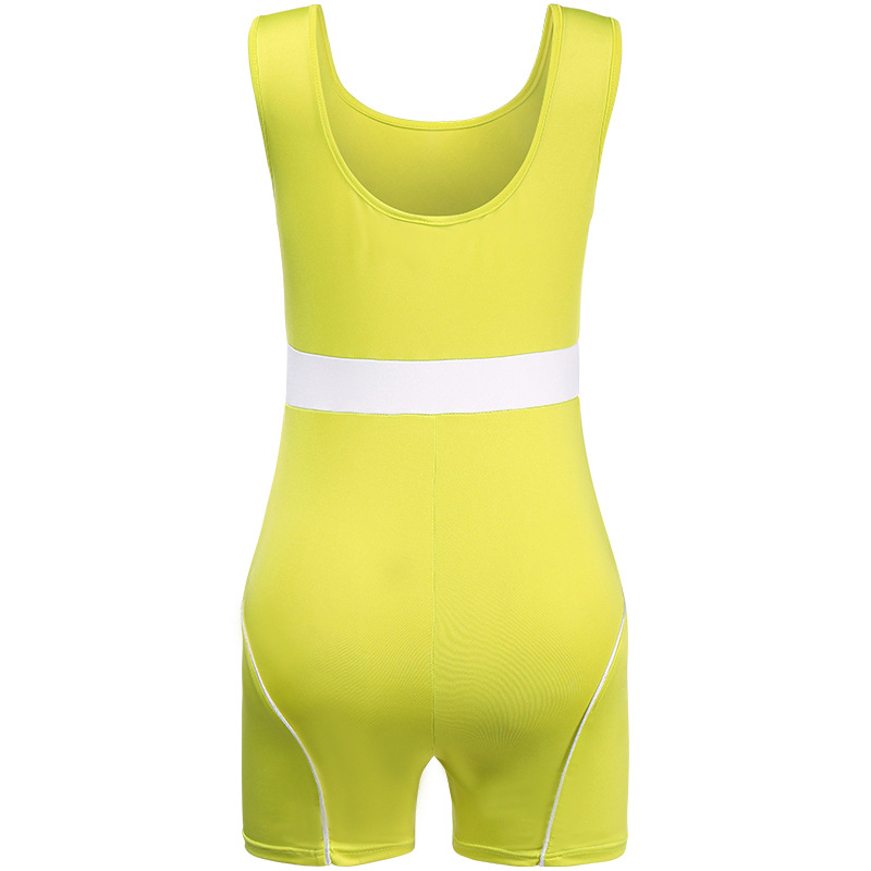 2021 New summer women's sports suspender knitted Jumpsuit