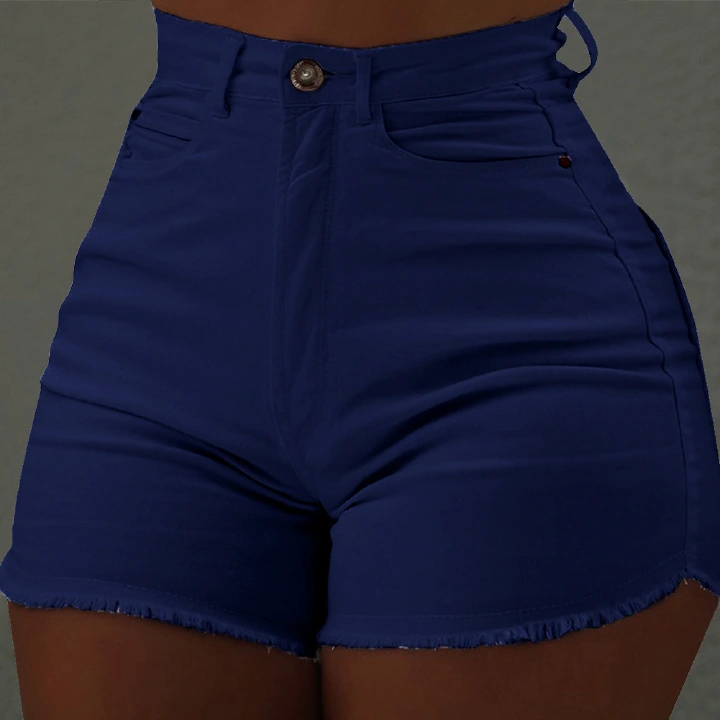 2021 Hot pants solid slim Pocket Shorts fashion lace jeans