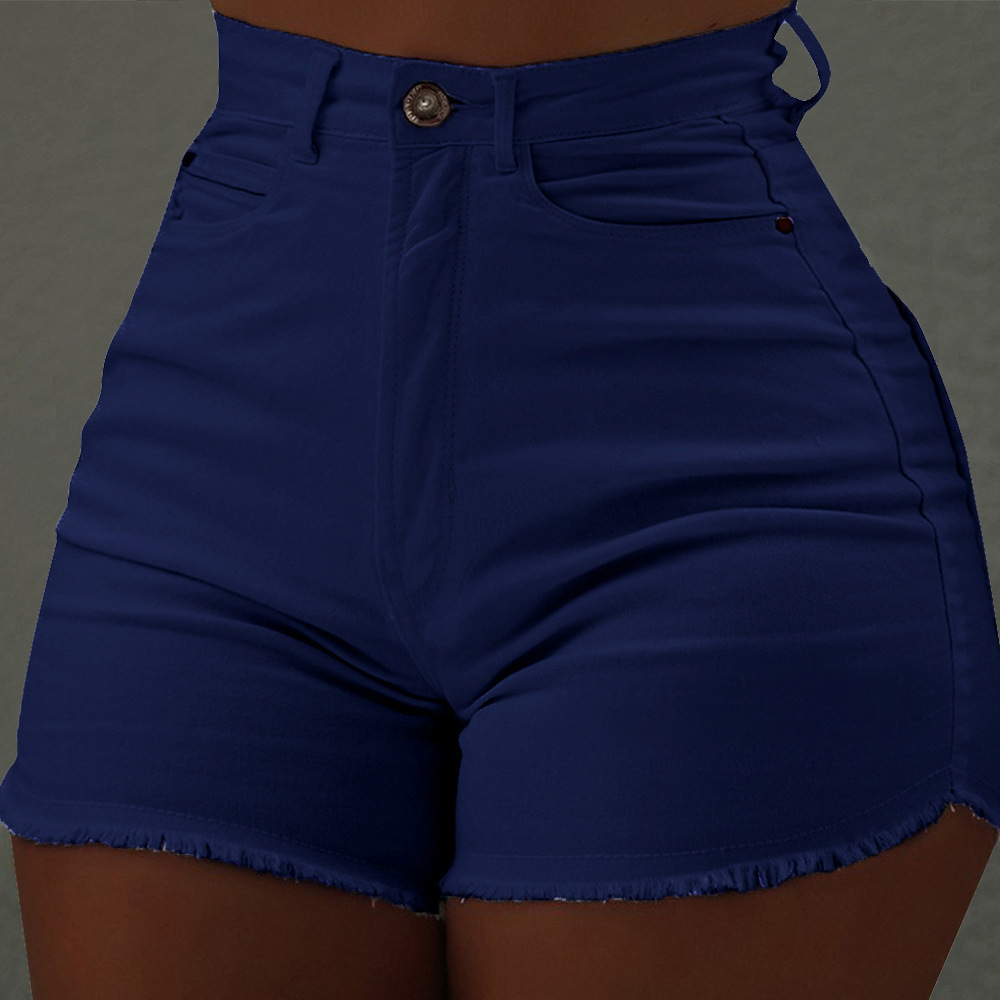 2021 Hot pants solid slim Pocket Shorts fashion lace jeans