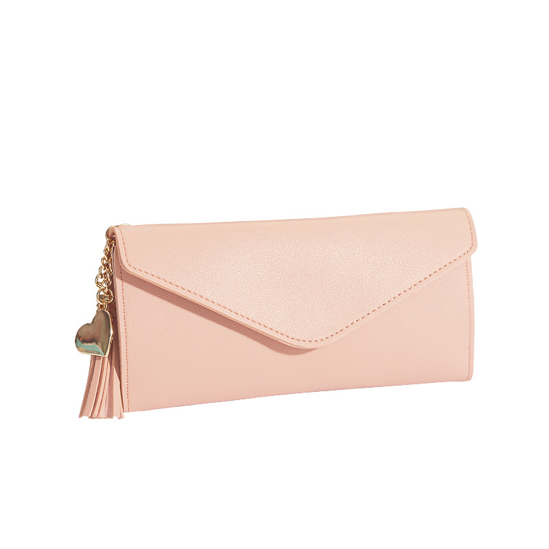 New wallet Female Long Fashion Korean Student Wallet fashion simple love tassel buckle Wallet