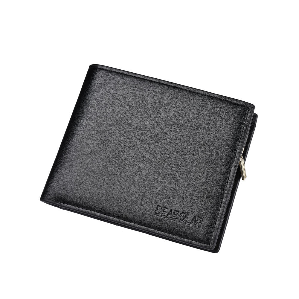 New men&apos;s short wallet Korean business multi Card Wallet Zipper zero wallet three fold Wallet