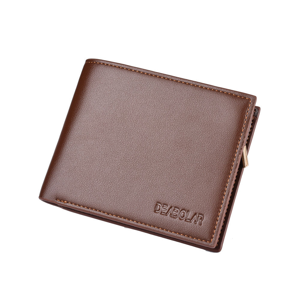 New men&apos;s short wallet Korean business multi Card Wallet Zipper zero wallet three fold Wallet