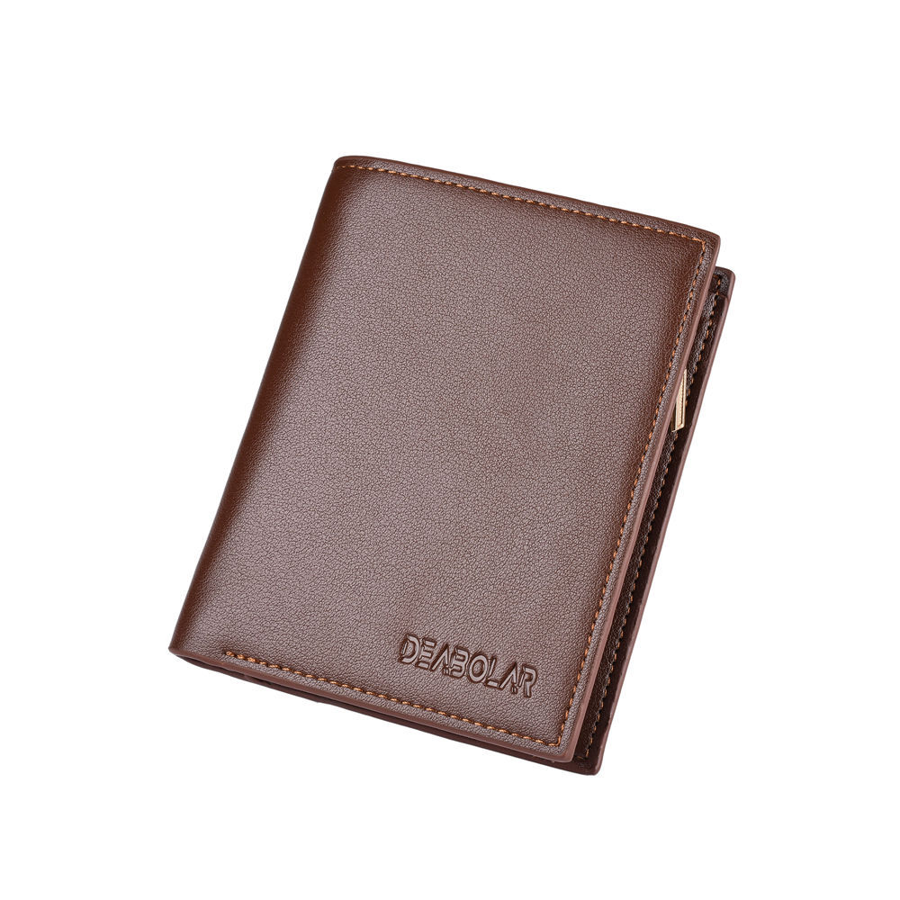 New men&apos;s short wallet Korean business multi Card Wallet Zipper zero wallet three fold Wallet