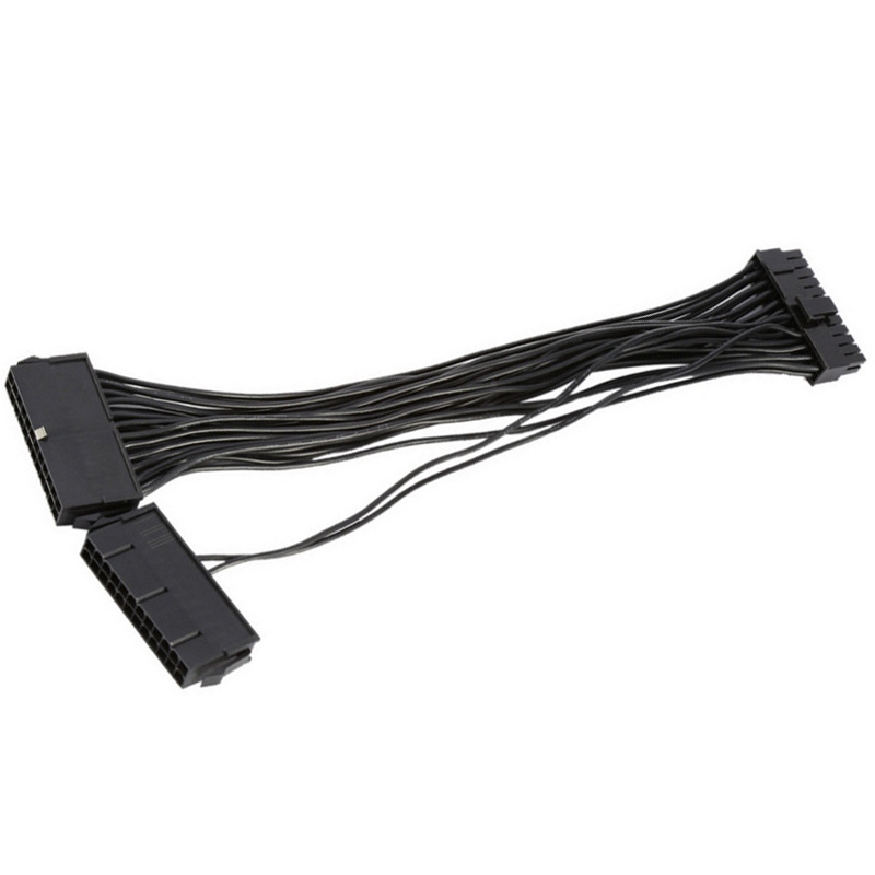 30cm 24 Pin Dual Psu ATX Power Supply Adapter Cable Connector