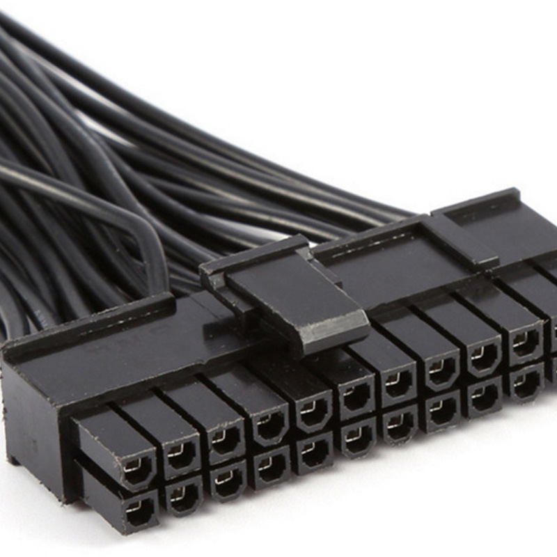 30cm 24 Pin Dual Psu ATX Power Supply Adapter Cable Connector