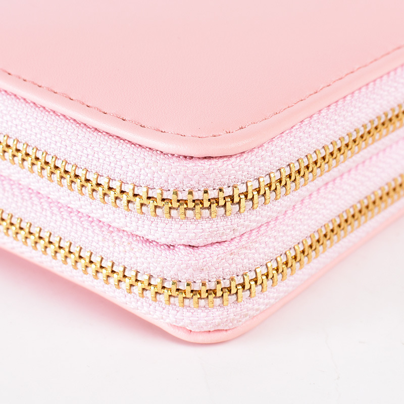 Women's long small daisy double zipper handbag 2020 new high capacity multi card mobile phone wallet