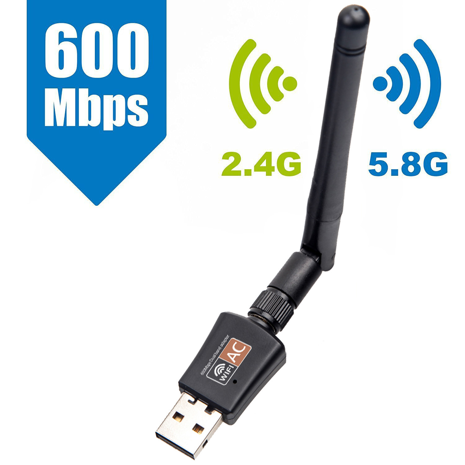 Dual band USB wireless network card ac600m antenna WiFi receiver rtl8811 mini network card receiver