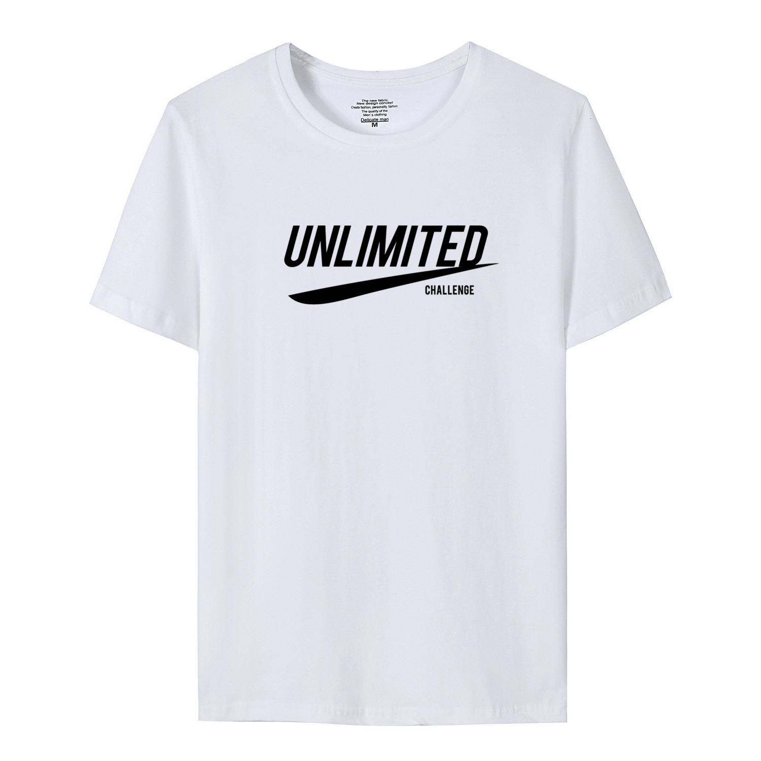Men&apos;s T-shirt summer new 100% cotton round neck loose student couple youth half short sleeve shirt