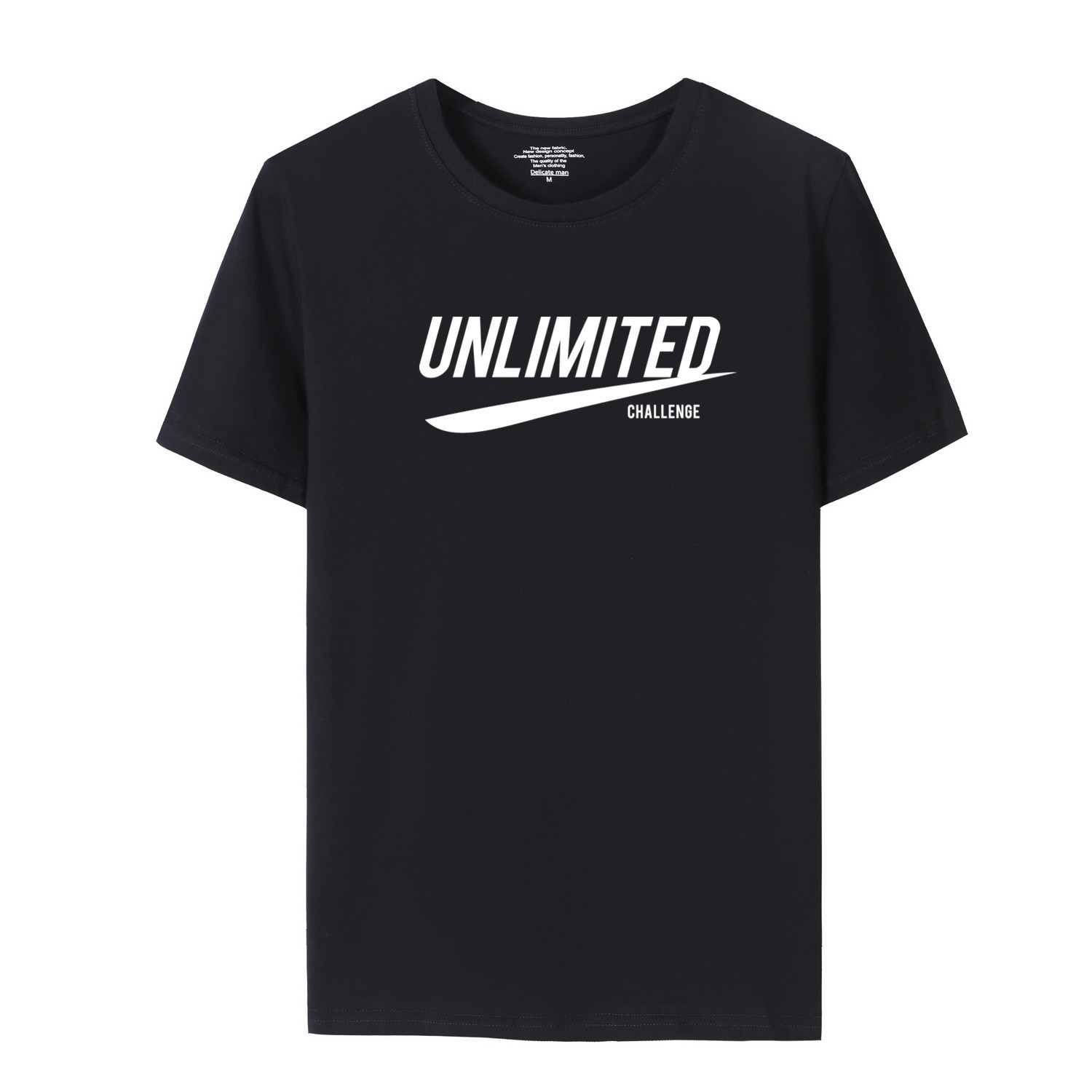 Men&apos;s T-shirt summer new 100% cotton round neck loose student couple youth half short sleeve shirt